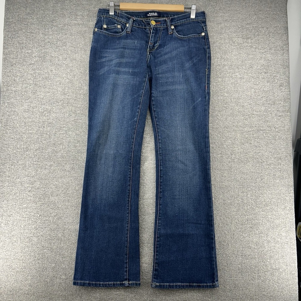 Rock Republic Jeans Women Size 29 Flare Blue Denim Made USA